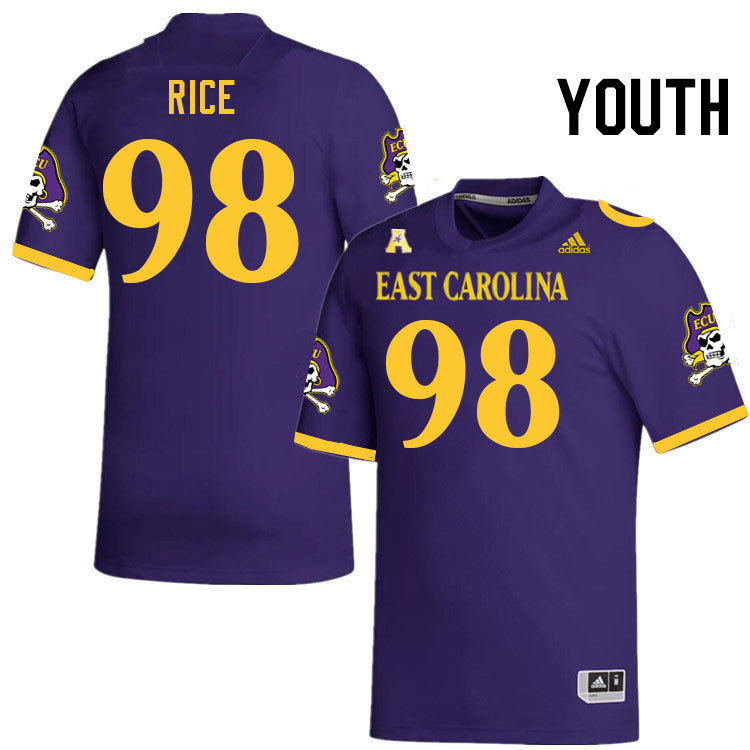Youth #98 Jerry Rice ECU Pirates College Football Jerseys Stitched Sale-Purple